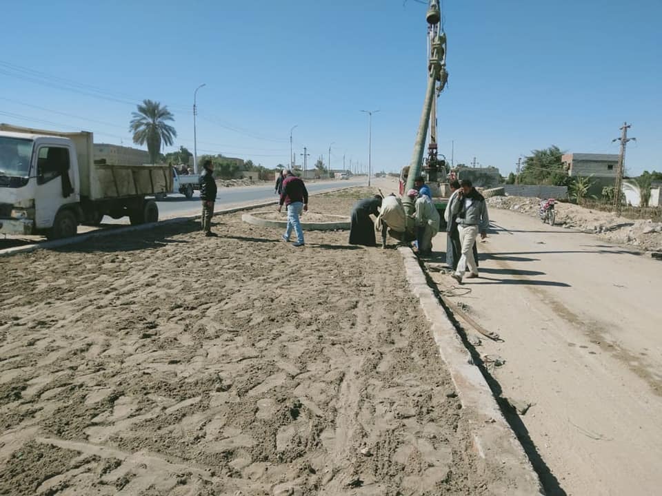 زراعة أعمدة جديدة بمدخل الصحراوي الغربى بطوخ الخيل مع استمرار حملات النظافة اليوم كتب : محمد محمود